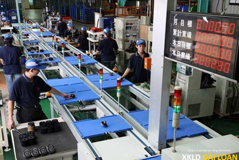 Đơn hàng xuất khẩu lao động  Đài Loan làm linh kiện ô tô tuyển nam